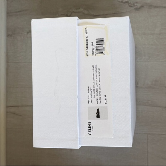 Celine margaret loafer with triomphe logo polishes bull leather and leopard - Picture 5 of 10